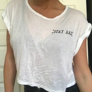 Stay Rad White Tee - M